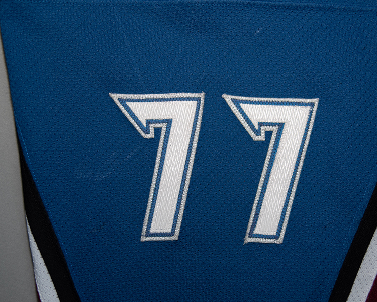 Ray Bourque Colorado Avalanche game worn jersey tagging Ray Bourque Colorado Avalanche game worn jersey tagging