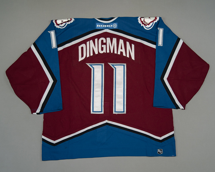 Colorado Avalanche game worn Chris Dingman jersey