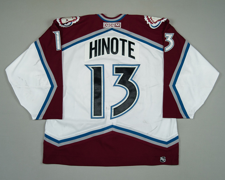 Colorado Avalanche game worn Dan Hinote jersey
