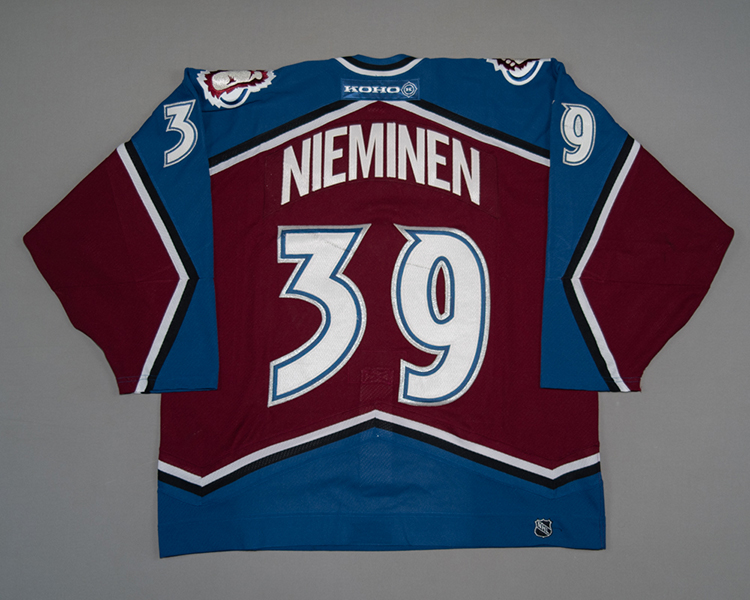 Colorado Avalanche game worn Ville Nieminen jersey