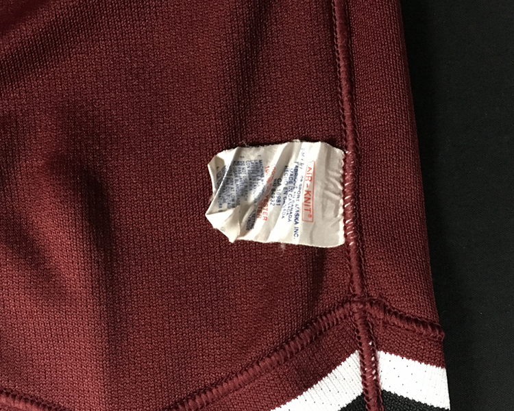 Colorado Avalanche 2001-2002 game worn tagging Colorado Avalanche 2001-2002 game worn tagging