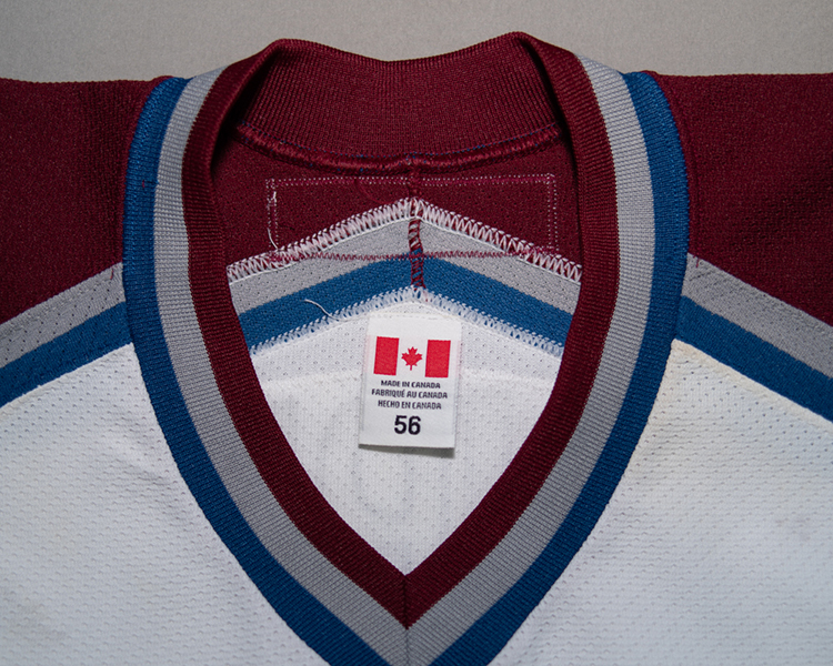 Colorado Avalanche 2002-2003 game worn tagging Colorado Avalanche 2002-2003 game worn tagging