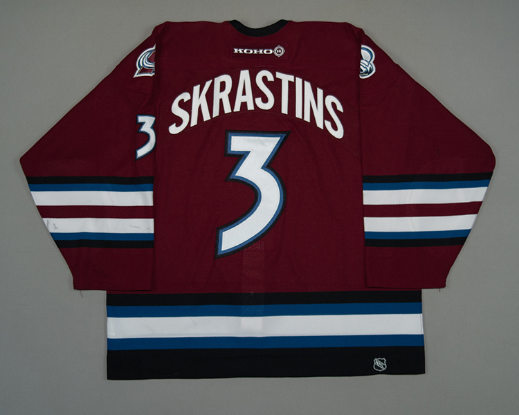 Colorado Avalanche game worn Karlis Skrastins jersey