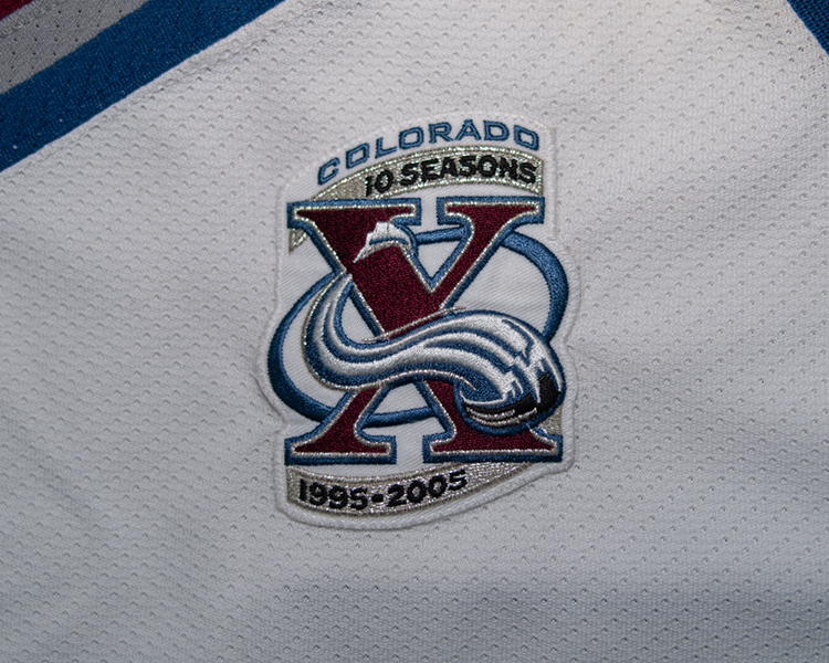 Colorado Avalanche 2005-2006 game worn tagging Colorado Avalanche 2005-2006 game worn tagging