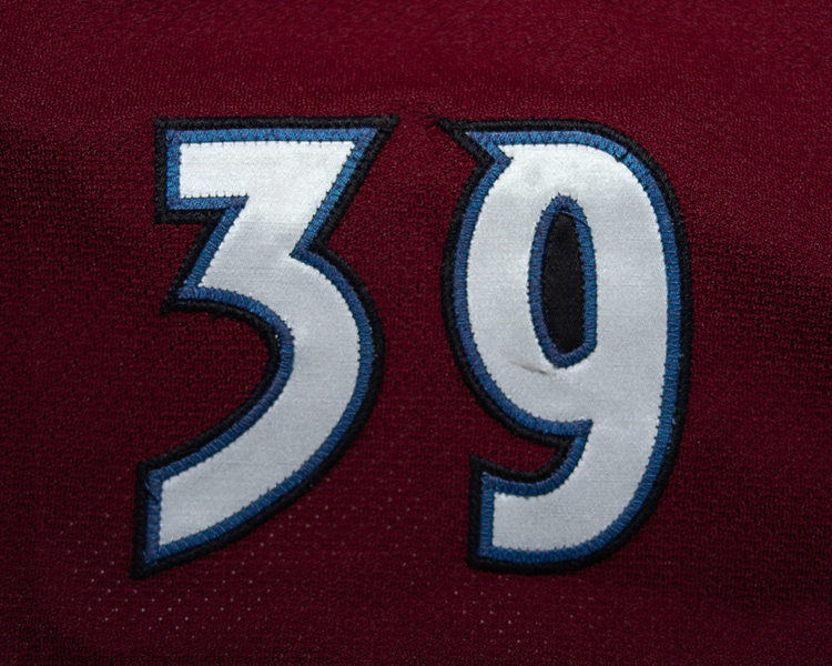 Tyler Arnason Colorado Avalanche game worn jersey tagging Tyler Arnason Colorado Avalanche game worn jersey tagging