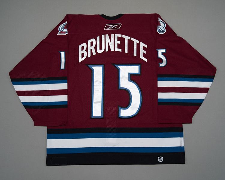 Colorado Avalanche game worn Andrew Brunette jersey