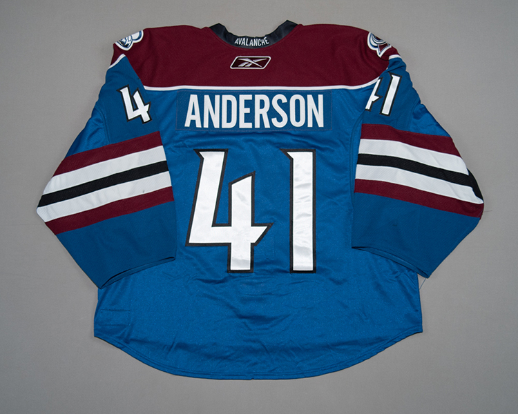Colorado Avalanche game worn Craig Anderson jersey