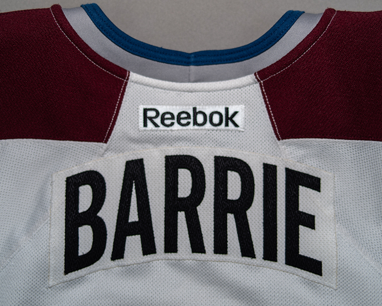 Colorado Avalanche 2013-2014 game worn tagging Colorado Avalanche 2013-2014 game worn tagging