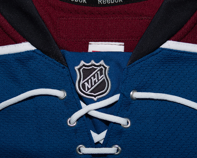 Colorado Avalanche 2014-2015 game worn tagging Colorado Avalanche 2014-2015 game worn tagging