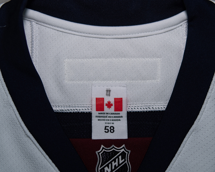 Colorado Avalanche 2016-2017 game worn tagging Colorado Avalanche 2016-2017 game worn tagging