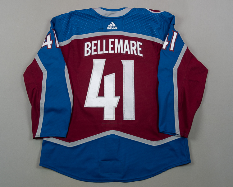 Colorado Avalanche game worn Pierre-Édouard Bellemare jersey Colorado Avalanche game worn Pierre-Édouard Bellemare jersey