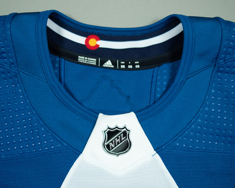 Colorado Avalanche 2019-2020 game worn tagging Colorado Avalanche 2019-2020 game worn tagging