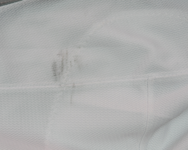 Joonas Donskoi game worn jersey sleeve marks Joonas Donskoi game worn jersey sleeve marks