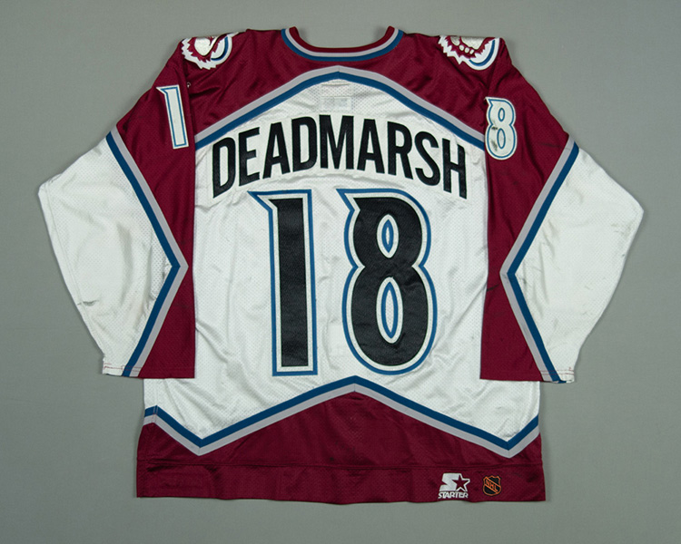 Colorado Avalanche game worn Adam Deadmarsh jersey Colorado Avalanche game worn Adam Deadmarsh jersey