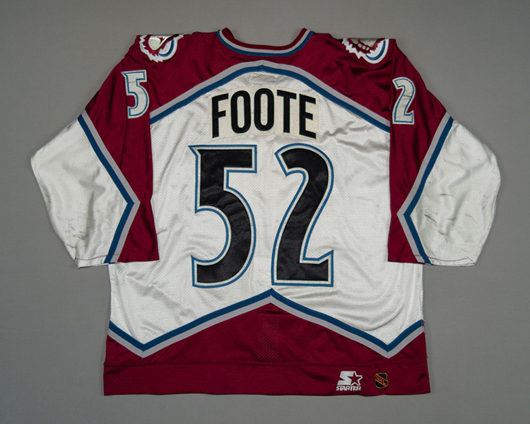 Colorado Avalanche game worn Adam Foote jersey Colorado Avalanche game worn Adam Foote jersey
