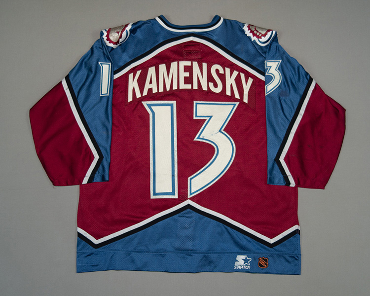Colorado Avalanche game worn Valeri Kamensky jersey Colorado Avalanche game worn Valeri Kamensky jersey