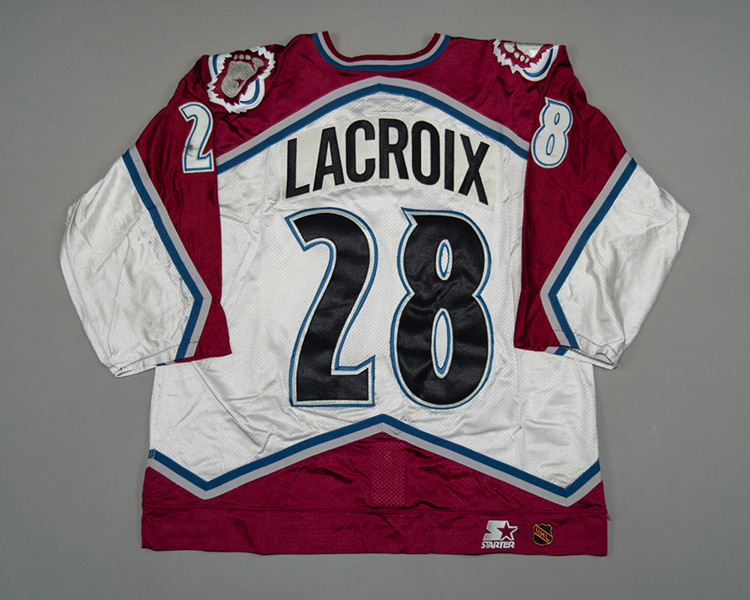 Colorado Avalanche game worn Eric Lacroix jersey Colorado Avalanche game worn Eric LaCroix jersey