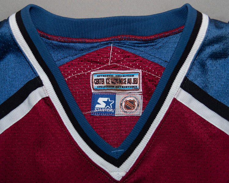 Colorado Avalanche 1996-1997 game worn tagging Colorado Avalanche 1996-1997 game worn tagging