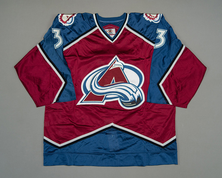 Aaron Miller Colorado Avalanche game issued jersey Front Aaron Miller Colorado Avalanche game issued jersey Front