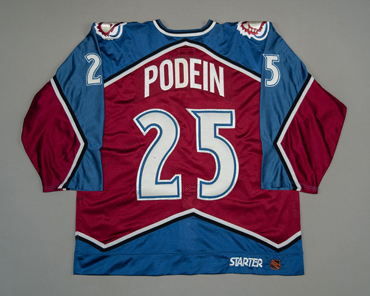Colorado Avalanche game worn Shjon Podein jersey