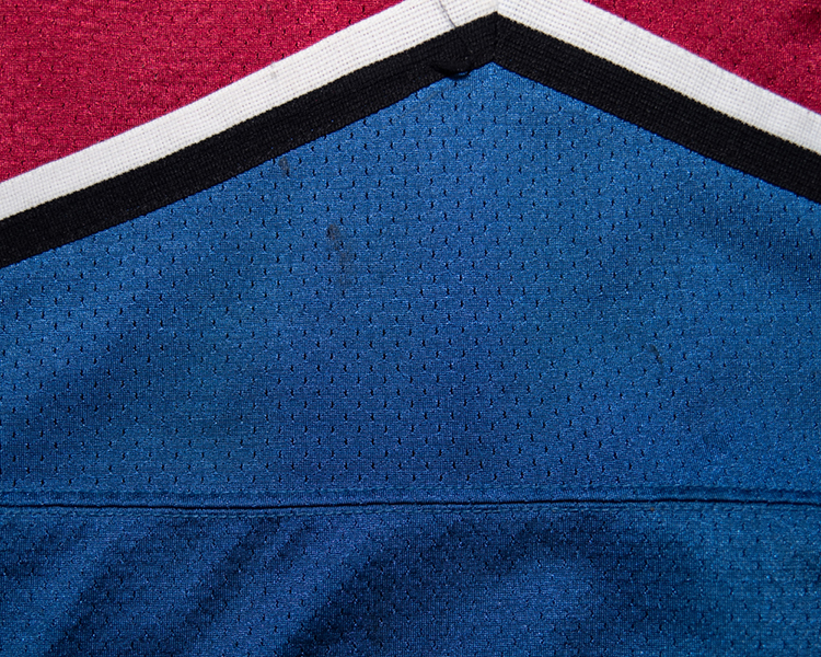 Joe Sakic Colorado Avalanche game worn jersey tagging Joe Sakic Colorado Avalanche game worn jersey tagging
