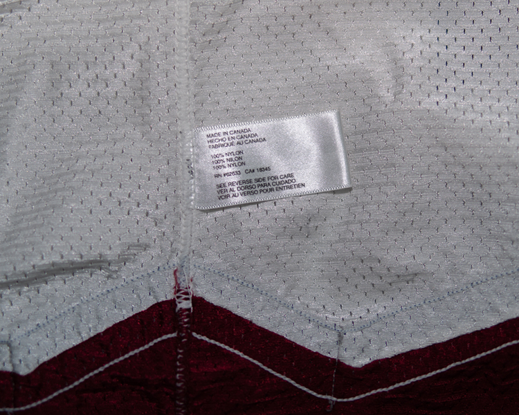 Adam Deadmarsh Colorado Avalanche game worn jersey tagging Adam Deadmarsh Colorado Avalanche game worn jersey tagging